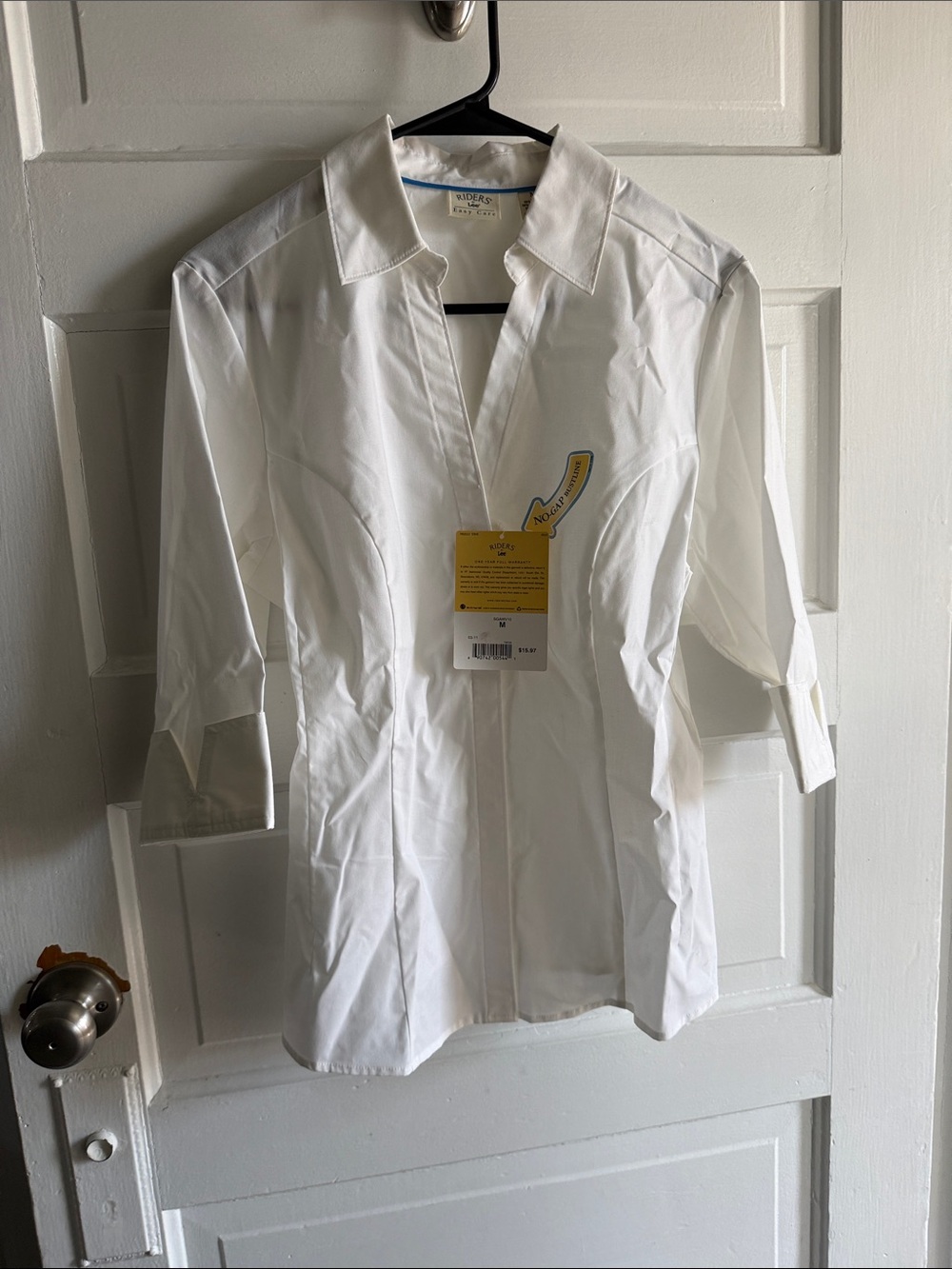 White Women's Poplin Shirt - Classic Collar